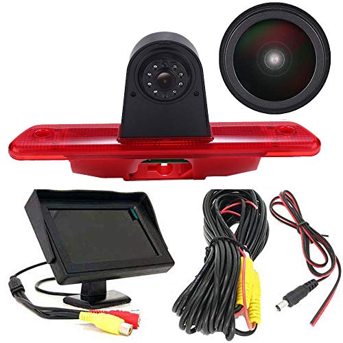 Super HD Bremsleuchte Rückfahrkamera Set mit 4.3 Zoll LCD Monitor Ersatz für FIAT Scudo Bus Kasten 270 272/Citroen Jumpy Dispatch Box Kasten VF7/Peugeot Expert Tepee Kasten/Toyota ProAce Diesel von Dynavsal
