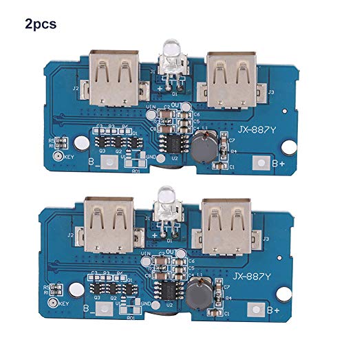Dyocoag 2 Stück 5 V Boost-Modul 2 A USB mit LED-Licht für Lithium-Batterie-Ladestromversorgung Dyocoag 2 Stück 5 V Boost-Modul 2 A USB mit LED-Licht für Lithium-Batterie-Ladestromversorgung von Dyocoag