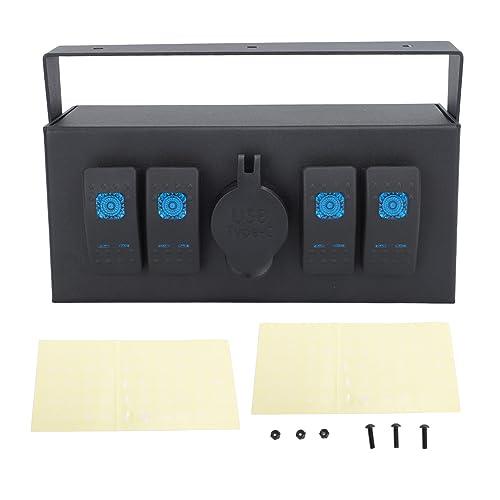 Dyocoag 4 Gang Rocker Switch Box DC 12-24 V an der Ausschaltplatte mit Hintergrundbeleuchtung Ladeanschluss für Boote Yachten. Dyocoag 4 Gang Rocker Switch Box DC 12-24 V an der Ausschaltplatte mit Hintergrundbeleuchtung Ladeanschluss für Boote Yachten. von Dyocoag