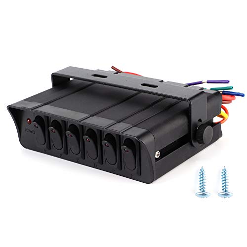 Dyocoag 6 Gang Rocker Switch Box Controller Rotlicht Universal Car RV Marine Boat Yacht 12 24 V von Dyocoag