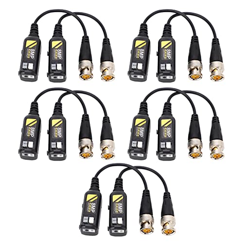 Dyocoag 8MP BNC Video Balun Steck verbinder Low Loss Transmission Schutz Balun Transmitter für HD CVI AHD TVI CVBS Überwachung von Dyocoag