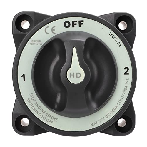 Dyocoag -Batterie Batterie Trennung Schalter Stromausfall Master -Schalter Zündschutz 3 Position ideal für Marine Boat RV Dyocoag -Batterie Batterie Trennung Schalter Stromausfall Master -Schalter Zündschutz 3 Position ideal für Marine Boat RV von Dyocoag