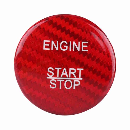 Dyocoag Kohlefasermotor -Startknopfverkleidungsverkleidung modischer und unverwechselbarer Stil für A B C GLC Gla Cla Ml GL -Klasse (Rot) von Dyocoag
