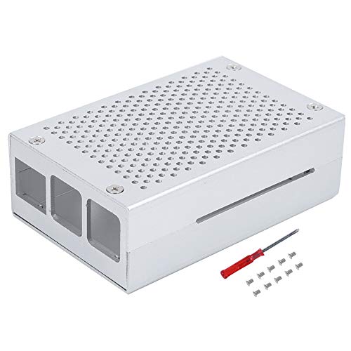 Dyocoag Metallkoffer Kühlkörper Kühlkörpern Staubfestes Chassis Motherboard Teile 3 Modell B+ Aluminiumlegierungschale Silber von Dyocoag