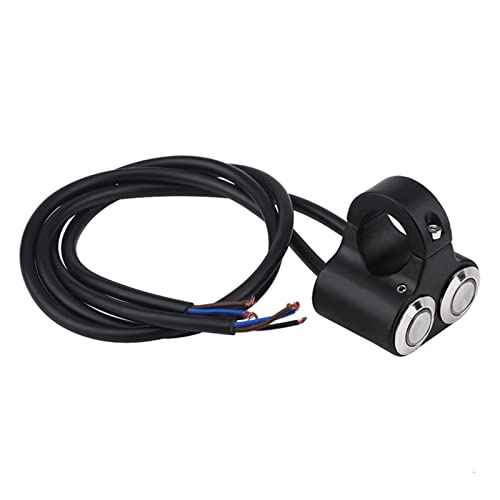 Dyocoag -Motorrad -Lenkschalter -Scheinwerfer -Scheinwerferbremsnebel -Licht ein-/aus -mit LED -Indikator, Aluminiumlegierung universeller Anpassung für 7/8 -Zoll -Lenker (Selbstsperrung) von Dyocoag