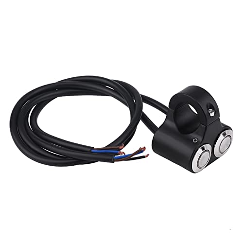 Dyocoag -Motorrad -Lenkschalter -Scheinwerfer -Scheinwerferbremsnebel -Licht ein-/aus -mit LED -Indikator, Aluminiumlegierung universeller Anpassung für 7/8 -Zoll -Lenker (Selbstsperrung) von Dyocoag