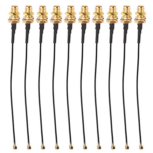 Dyocoag SMA IPX U.FL -Erweiterungskabel Hochwertige goldplattierte Stecker für HF -Mikrowellenausrüstung 10 cm Schwarz von Dyocoag