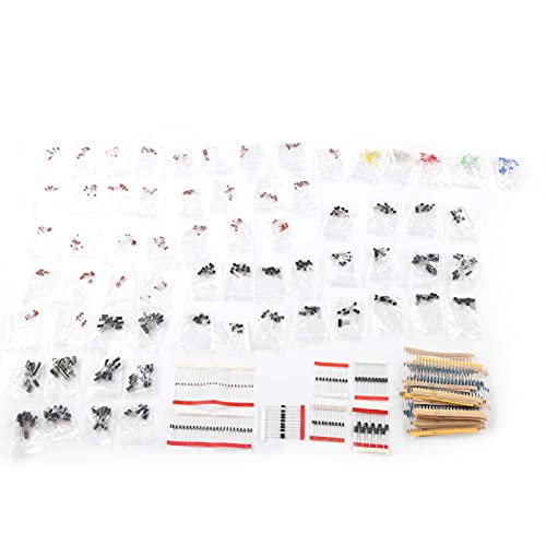 Dyocoag Super Electronic Component Kit Metall Film Keramikkondensator Dioden LED für verschiedene Benutzer der elektronischen Geräte von Dyocoag