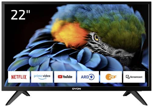 Dyon Smart 22 XT-2 LED-TV 55cm 22 Zoll EEK E (A - G) CI+, DVB-C, DVB-S2, DVB-T2, Full HD, Smart TV, von Dyon