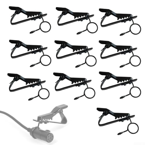 Packung mit 10 leichten Mikrofon-Clips, um Ihr Audioerlebnis ohne Probleme zu verbessern (B) von DystopiaWorld