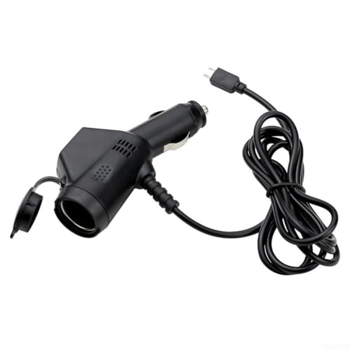 Tragbares Autoladegerät mit Dual-USB-Ausgängen, kompatibel mit verschiedenen Automodellen (Schwarz) von DystopiaWorld