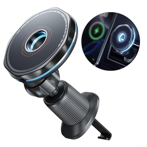 Verstellbare und drehbare Halterung, kabelloses Auto-Ladegerät, mit 15 W kabellosem Laden und ergonomischem Design, für Auto Verstellbare und drehbare Halterung, kabelloses Auto-Ladegerät, mit 15 W kabellosem Laden und ergonomischem Design, für Auto von DystopiaWorld