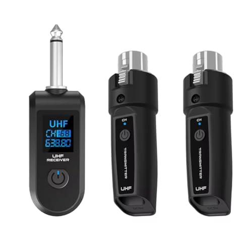 Dytabepl UHF-XLR-Adaptersystem, Kabelloser Mikrofon-Sender/Empfänger für Dynamisches Mikrofon, Gitarre, Audio-Mixer, PA-System Dytabepl UHF-XLR-Adaptersystem, Kabelloser Mikrofon-Sender/Empfänger für Dynamisches Mikrofon, Gitarre, Audio-Mixer, PA-System von Dytabepl