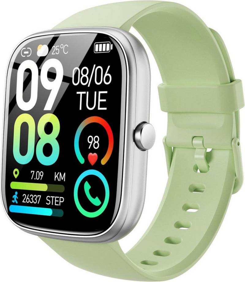 Dyurwa T60 Smartwatch (4.9 cm, Android iOS), Fitness Tracker Herzfrequenz Schlafmonitor 110 Sportmodi Wasserfest von Dyurwa