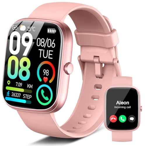 Smartwatch Herren Damen, Fitnessuhr mit Herzfrequenzmesser/SpO2/Schlaf/Schrittzähler, Smart Watch Activity Tracker, wasserdicht Rosa Smartwatch Herren Damen, Fitnessuhr mit Herzfrequenzmesser/SpO2/Schlaf/Schrittzähler, Smart Watch Activity Tracker, wasserdicht Rosa von Dyurwa