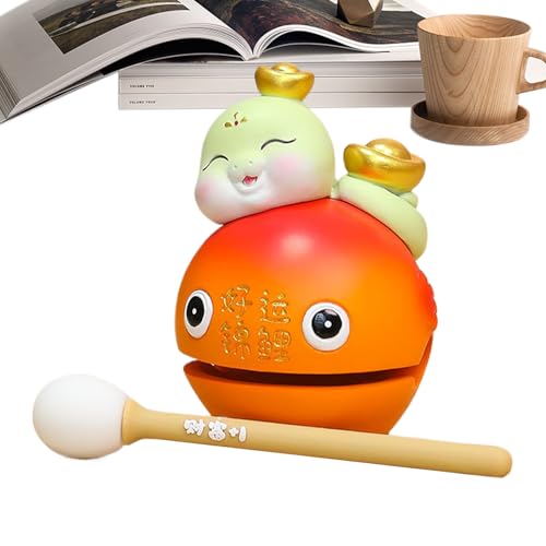 DzpKrka Mokugyo Instrument, Fischtrommel - Traditionelle Zen -Drum,Netter Fisch Mokugyo Instrument Neujahrsschlange Tempelblöcke Percussion Toys für die Schreibtischdekoration beruhigen DzpKrka Mokugyo Instrument, Fischtrommel - Traditionelle Zen -Drum,Netter Fisch Mokugyo Instrument Neujahrsschlange Tempelblöcke Percussion Toys für die Schreibtischdekoration beruhigen von DzpKrka