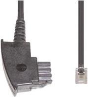 e+p T 44/3 3m Schwarz Telefonkabel (T 44/3) von E+P