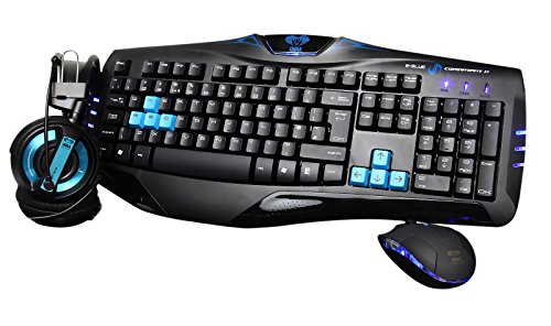Set Maus + Tastatur E blue Gaming Kopfhörer EKM806BLUS-IU von E-Blue