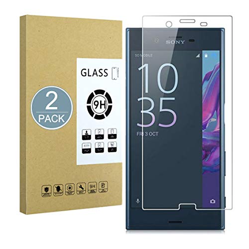 E-Hamii [2 Stück Gehärtetes Glas,Kompatibel mit Sony Xperia XZ,9H Displayschutzfolie[Kratzfest,Hochauflösend,Blasenfrei] 2.5D Double Defense Für Sony Xperia XZ von E-Hamii