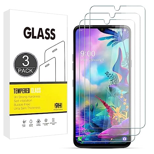 E-Hamii [3 Stück] 9H Gehärtetes,Bruchsicheres Glas Kompatibel mit LG G8X ThinQ,[HD Kristall Klar]0,33 mm Display Schutzfolie für LG G8X ThinQ von E-Hamii