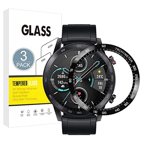 E-Hamii Displayschutzfolie kompatibel mit Honor Magic Watch 2 46mm,[3 Stück][3D Curved Full Cover][Kratzfest, High Definition] Schutzfolie für Honor Magic Watch 2 46mm von E-Hamii