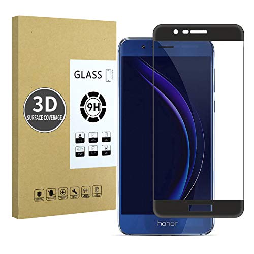 E-Hamii Kompatibel mit Huawei Honor 8 Pro Panzerglas,[Schutzglas][Panzerglasfolie][Screen Protector],Panzerfolie(Schwarz),3D Premium Gehärtetes Folie für Huawei Honor 8 Pro Schutzfolie von E-Hamii