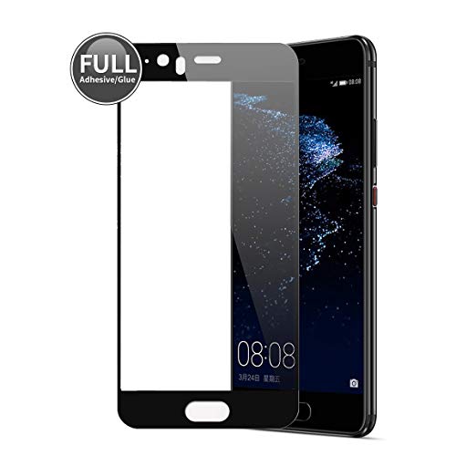 E-Hamii Verbessert 3D Schutzfolie für Huawei P10 Plus (Schwarz) Vollbild Geklebt Vollständige Displayschutzfolie, Fingerabdruck-resistent und Anti-Burst, 9H Anti-Kratz von E-Hamii