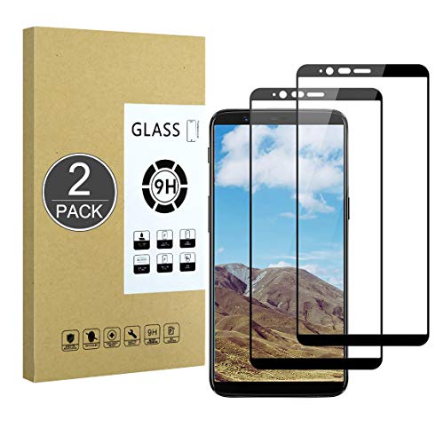 E-Hamii Vollständige Abdeckung Film Kompatibel mit OnePlus 5T [Schwarz],[Vollbild geklebt][Anti-Kratzer] Premium 9H Schutzhülle aus Gehärtetem Glas für OnePlus 5T von E-Hamii