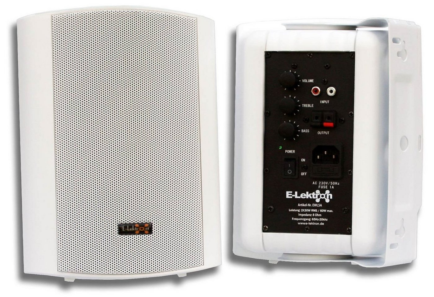 E-Lektron EWL5-A Lautsprecher Stereo (60 W, Aktives Lautsprecherpaar) von E-Lektron