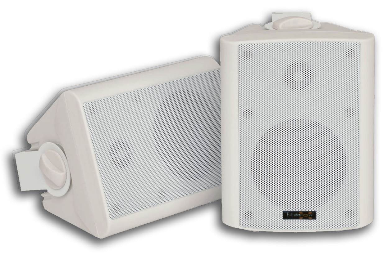 E-Lektron EWL5P Außenlautsprecher Stereo (40 W, Passiv, inkl. Wandhalterungen, 5" Bass-Lautsprecher, Wetterfest) von E-Lektron