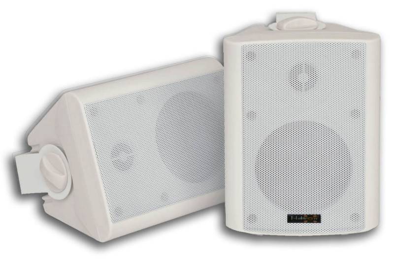 E-Lektron EWL5P Stereo Außenlautsprecher (40 W, Passiv, inkl. Wandhalterungen, 5" Bass-Lautsprecher, Wetterfest) von E-Lektron