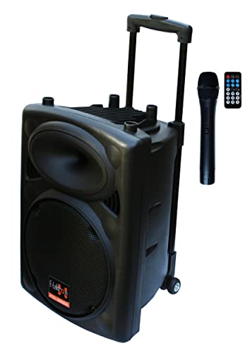 E-Lektron Mobile PA Sound Anlage Akku-MP3-USB-SD inkl. Funkmikrofon 500W Soundsystem EL25-M von E-Lektron