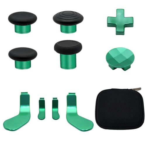 Ersatz-Thumbsticks, D-Pad, Paddel-Trigger-Tasten für Xbox One Elite Controller Serie 2 & Elite Serie 2 Core Controller (E-10IN1-Grün) von E-MODS GAMING