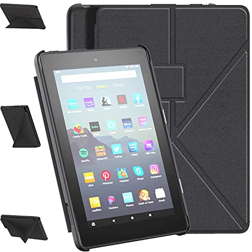 DONGZHU Hülle für das Neue Kindle Fire 7 Tablet (2022 Release-12. Generation) Soft TPU Back Cover Multi-Angle Smart Shell, Auto Wake/Sleep von E NET-CASE