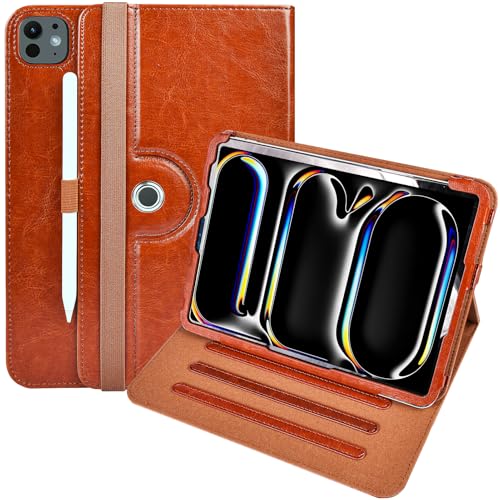 E NET-CASE Hülle für iPad Air 13" (M3/M2) 2025/2024 & iPad Pro 13" M4 2024 mit Handgelenkband/Stifthalter Hülle für iPad Pro 12.9 2022/2021/2020/2018 (6th/5th/4th/3rd Gen) von E NET-CASE