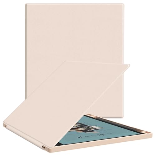 E NET-CASE Schutzhülle für 26,2 cm (10,3 Zoll) Boox Note Air4 C (2024)/Boox Note Air3 C (2023) – leichte, transparente Rückseite mit automatischer Sleep/Wake & integriertem Stifthalter (Rosa) von E NET-CASE