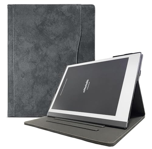 Hülle für Remarkable 2 Digital Paper Tablet 10.3 Zoll (2020 veröffentlicht) - Neues aktualisiertes Design Cover für Remarkable 2 10.3 Zoll Digital Paper mit Bleistifthalter Version,Black von E NET-CASE