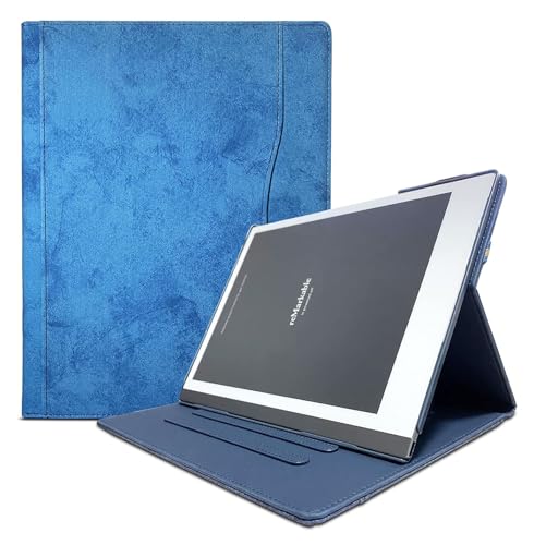 Hülle für Remarkable 2 Digital Paper Tablet 10.3 Zoll (2020 veröffentlicht) - Neues aktualisiertes Design Cover für Remarkable 2 10.3 Zoll Digital Paper mit Bleistifthalter Version,Blue von E NET-CASE