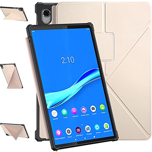 Lenovo Tab K10 TB-X6C6 / M10 FHD Plus (2. Generation) TB-X606F/X606X Tablet 10,3 Zoll (10,3 Zoll), weiche TPU-Schutzhülle mit automatischer Weck- und Schlaffunktion (Roségold) von E NET-CASE