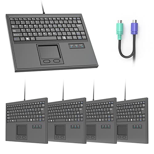 E-SDS 5 Stück Industriemaschinen-Tastatur, 10 Zoll tragbare 84 Tasten mit Touchpad und PS/2 Schnittstelle von E-SDS