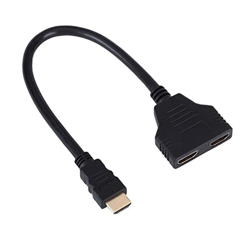 E-T HDMI-Y Adapter 1 in 2 Out Splitter Verteiler 15 cm HDMI Stecker >Buchse TV FullHD 3D 4K PC Laptop Xbox von E-T