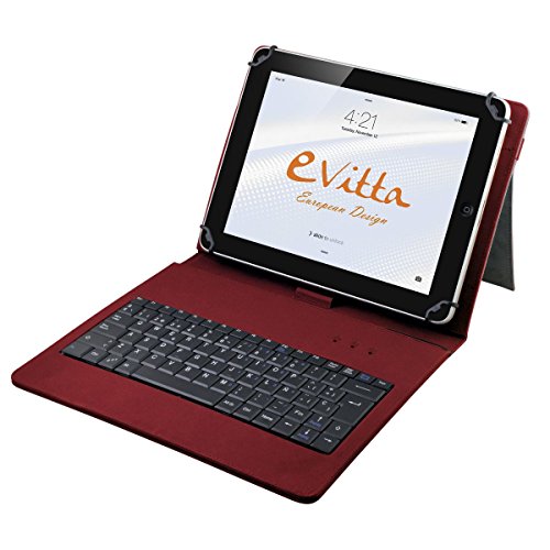 E-Vitta - Hülle mit USB-Tastatur für Tablets mit 7-8 Zoll, Rot von E-Vitta