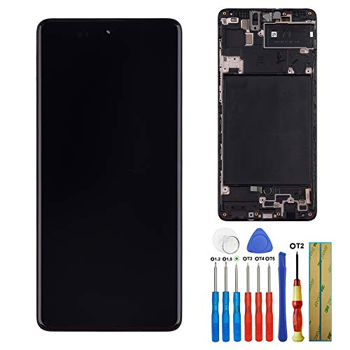 E-YIIVIIL AMOLED Display Compatible with Samsung Galaxy A71 SM-A715F 6.7" inch LCD Touch Screen Display Assembly with Frame+Tools von E-YIIVIIL