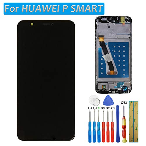 E-YIIVIIL Neuer Ersatz LCD Display Kompatibel mit Huawei P Smart FIG-LA1 LX1 LX2 LX3/Enjoy 7S Touchscreen Digitizer Assembly Glas Schwarz + Rahmen von E-YIIVIIL