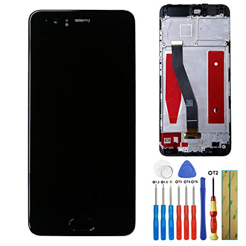 E-YIIVIIL Neuer Ersatz LCD Display für Huawei P10 VTR-AL00 VTR-TL00 VTR-L09 / VTR-L29 LCD Display Touchscreen Digitizer Assembly Glas Schwarz + Rahmen von E-YIIVIIL