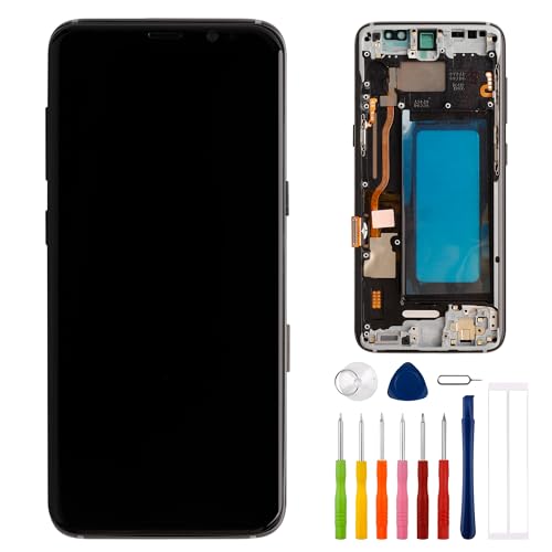 E-YIIVIIL Neuer Ersatz TFT Display Kompatibel mit Samsung Galaxy S8 SM-G950FD SM-G950W 5.8" LCD Display Touch Screen Assembly with Tools Fingerprint not Supported（with Frame） von E-YIIVIIL