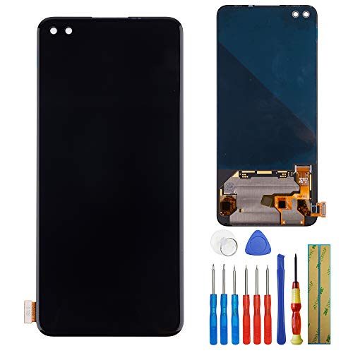 E-YIIVIIL OLED Display Kompatibel mit OnePlus Nord AC2001, AC2003 6.44" LCD Display Touch Screen Assembly with Tools Schwarz（Kein Rahmen Support Fingerprint Recognition von E-YIIVIIL