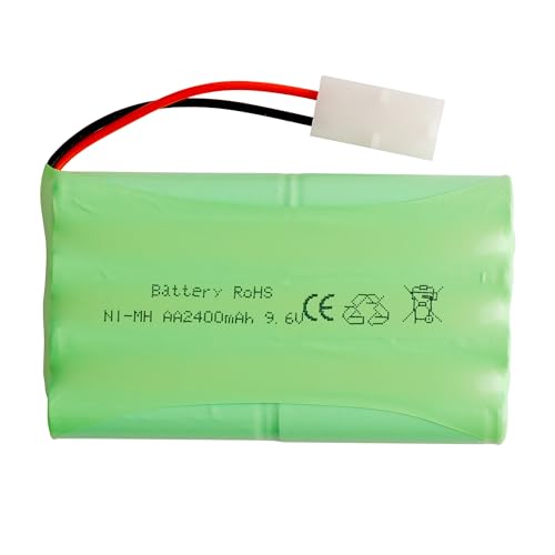 E-yiiviil Battery 9.6V 2400mAh AA NiMH Akkupack mit Standard Stecker für RC Car Truck Tank und Fahrzeuge 9.6V von E-YIIVIIL