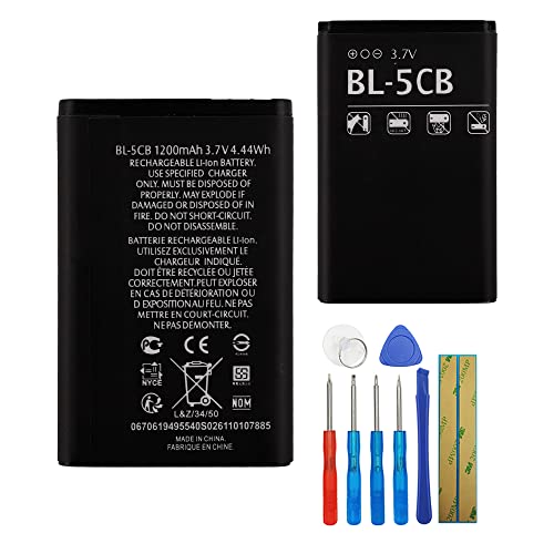 E-yiiviil Ersatzakku BL-5CB Kompatibel mit Nokia 105 2019 Nokia 1800 E60 3600 3660 with Tools E-yiiviil Ersatzakku BL-5CB Kompatibel mit Nokia 105 2019 Nokia 1800 E60 3600 3660 with Tools von E-YIIVIIL