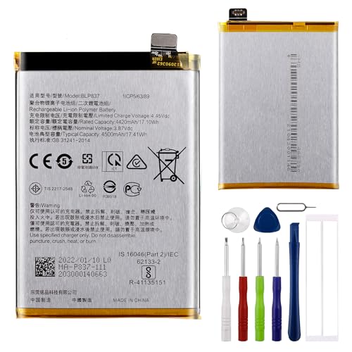 E-yiiviil Ersatzakku BLP837 Kompatibel mit Realme 9 Pro/9 Pro+ AKKU with Tools E-yiiviil Ersatzakku BLP837 Kompatibel mit Realme 9 Pro/9 Pro+ AKKU with Tools von E-YIIVIIL